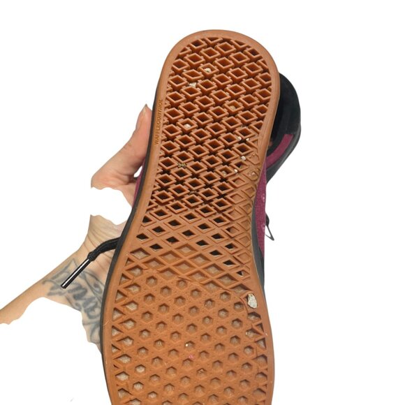 Vans Pro Mens Size 7 Black & Burgundy Skate Shoes WaffleControl - Picture 6 of 6